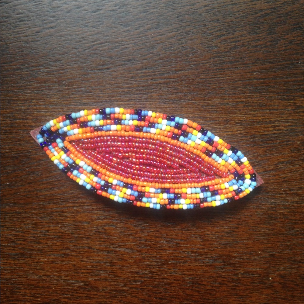 Beaded African Hair Barette